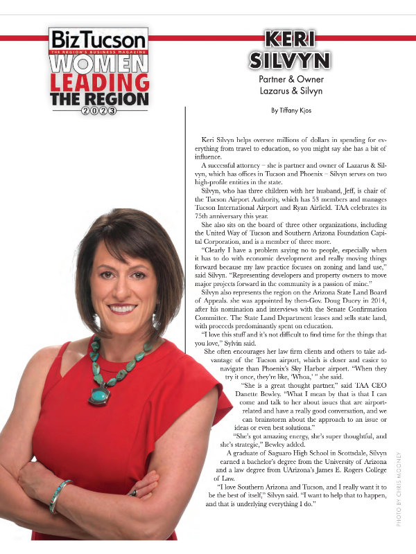 Biz Tucson Women Leading The Region Article Features Keri Silvyn