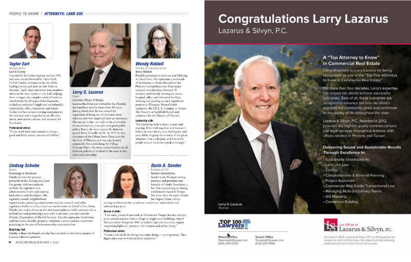 Larry Lazarus – a Top Five Attorney to Know in Commercial Real Estate in Arizona